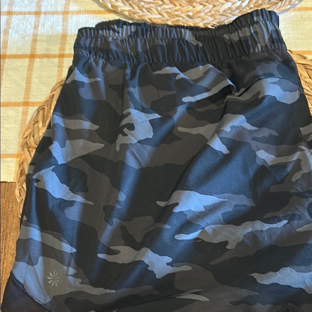 Athleta Black and Gray Camo Athletic Shorts